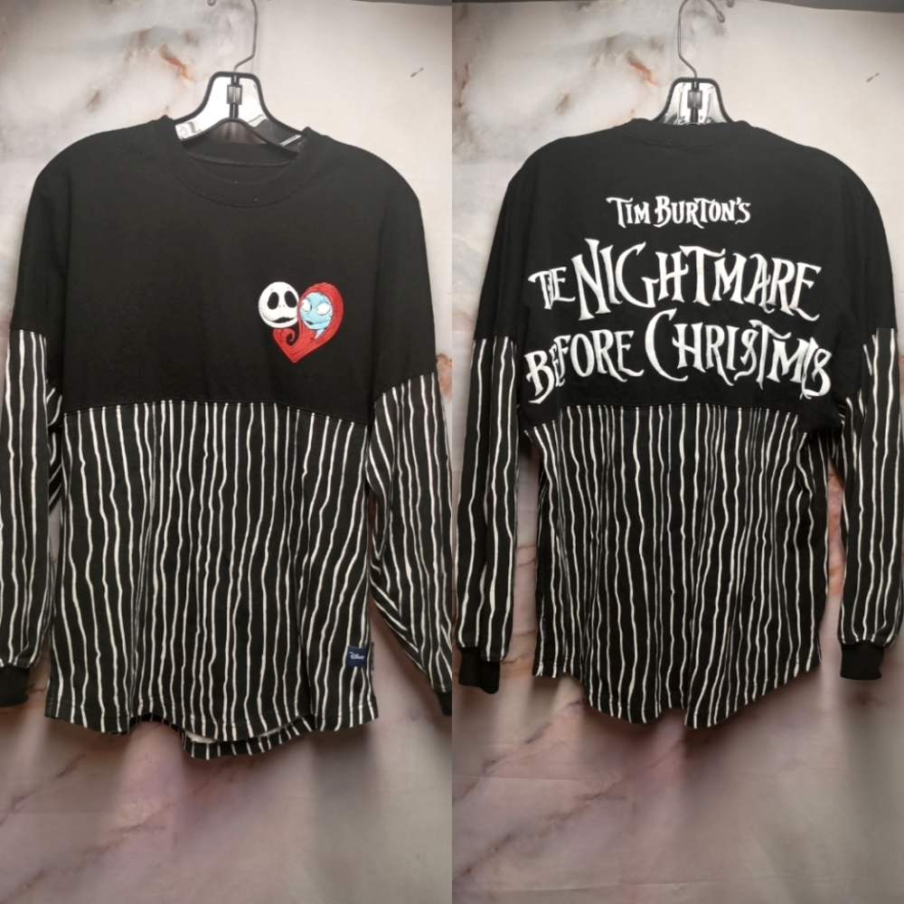 Disney Parks Spirit Jersey Nightmare Before Christmas Graphic Shirt Size Small